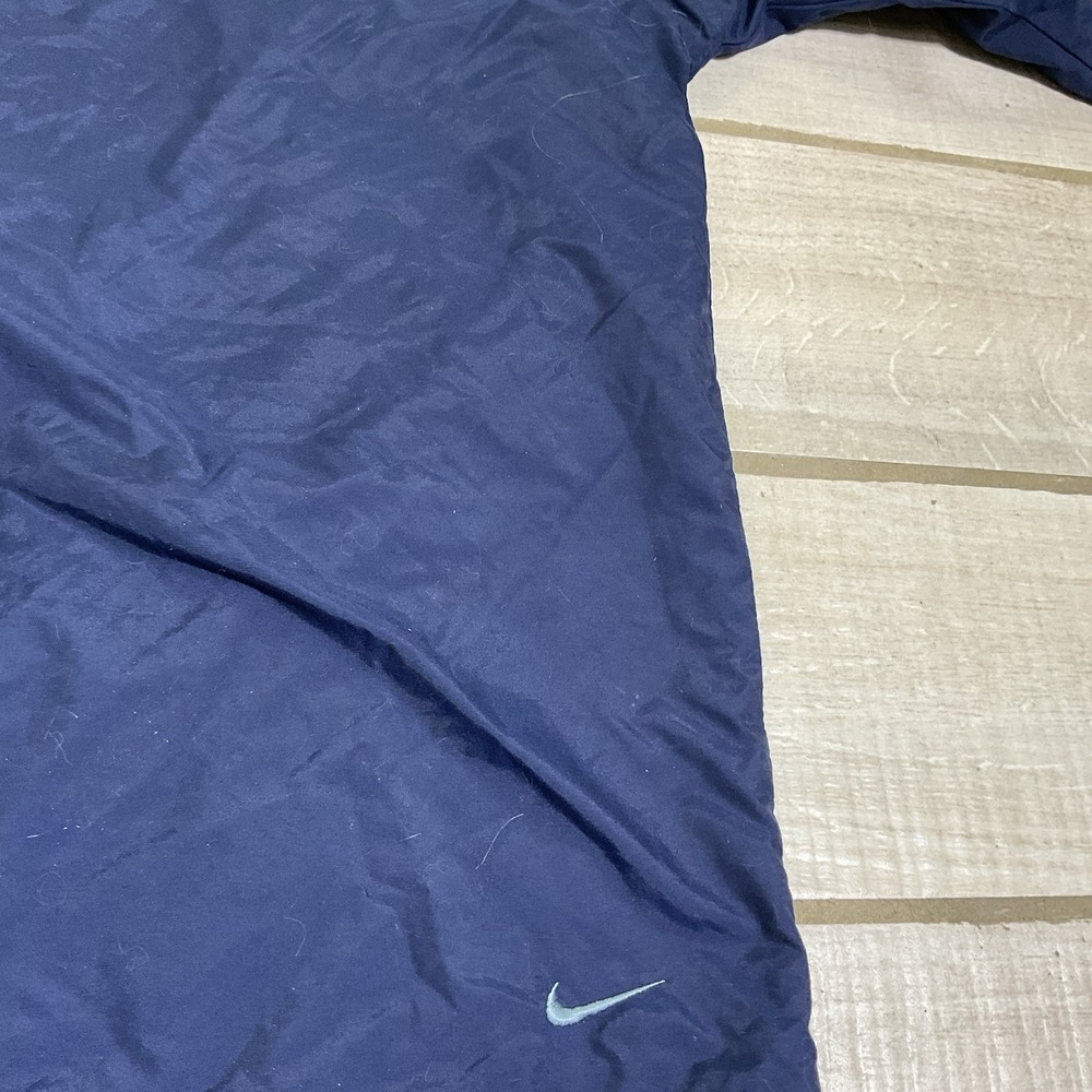VTG Nike Track Jacket Men's Large Navy White‎ Windbreaker Gray Tag Full Zip Y2K - Picture 7 of 8